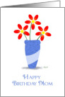 Mother’s Birthday: 3 Red Flowers card