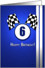 Blue Racing Birthday: 6 card