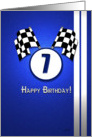 Blue Racing Birthday: 7 card