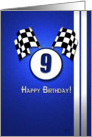 Blue Racing Birthday: 9 card