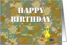 Happy Birthday : Military Rainbow card