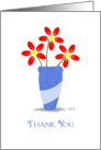 Thank You : Three Red Flowers card