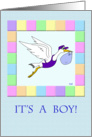 It’s A Boy: Stork Delivery Service card