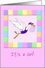 It’s a Girl: Stork Delivery Service card