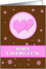 Valentine’s Day: Two Hearts over Polka Dots card