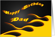 Racing Flame Birthday: Dad card