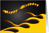 Racing Flame Birthday card