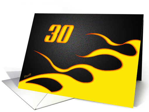 Racing Flame Birthday 30 card (1225766)