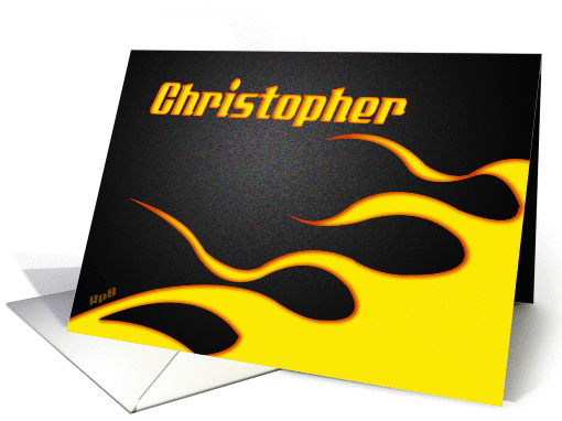 Racing Flame Birthday Christopher card (1225834)