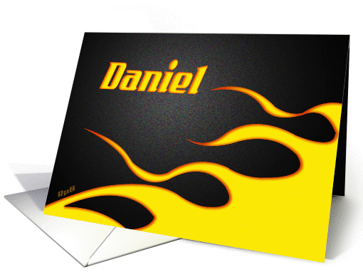 Racing Flame Birthday Daniel card (1225880)