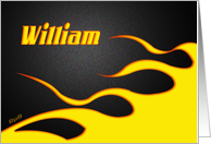 Racing Flames William card
