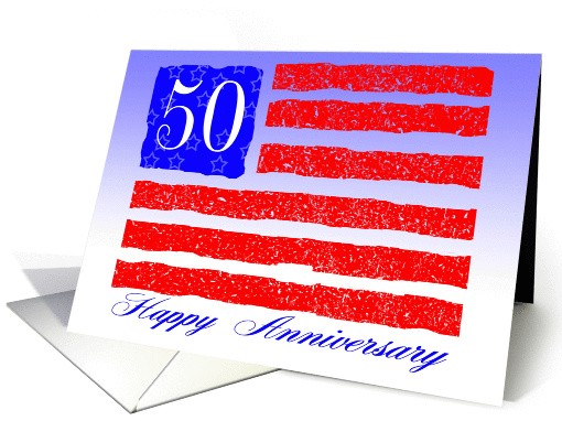 50th Anniversary US Flag card (1302918)