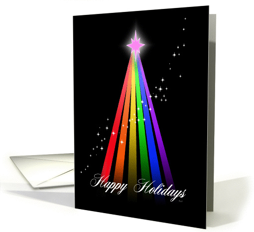 Rainbow Light Christmas Tree card (1397722)