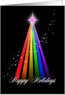 Rainbow Light Christmas Tree card