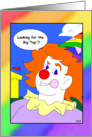 Big Top Clown: Gay Birthday card