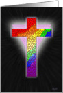 Rainbow Cross: Gay Note card