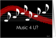 Music 4 U: Recital Invite card