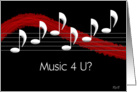 Music 4 U: Recital Invite card