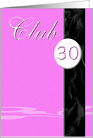 Club 30 Pink card