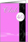 Club 40 Pink card