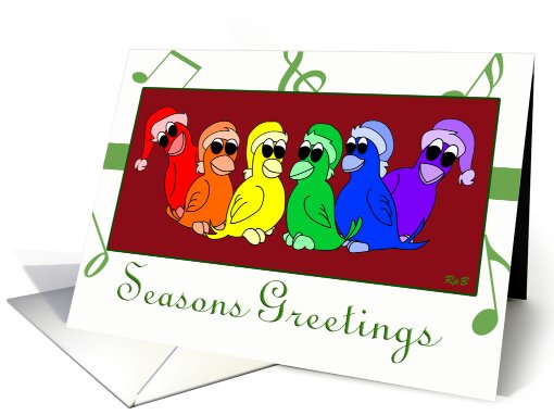 Rainbow Birdies: Gay Holiday card (483457)