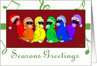 Rainbow Birdies: Gay Holiday card