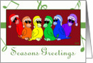 Rainbow Birdies: Gay Holiday card
