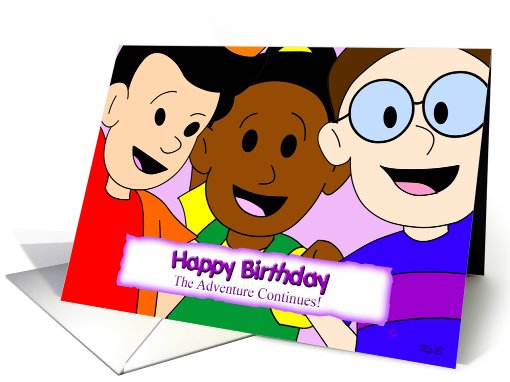 Little Rainbow Comics : Gay Birthday card (506052)