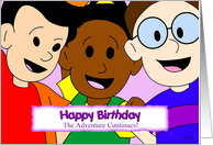 Little Rainbow Comics : Gay Birthday card