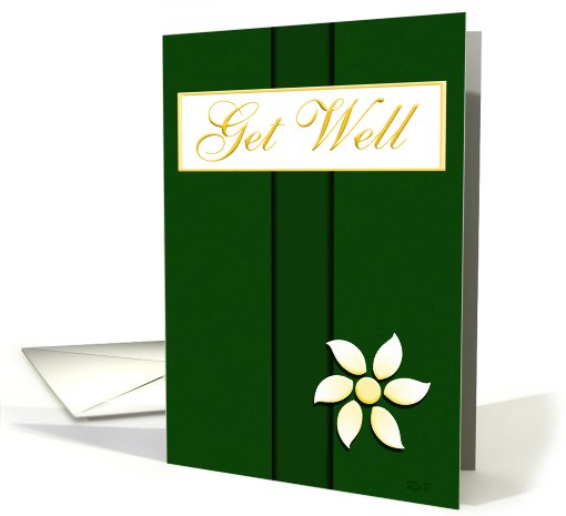 Get Well Green/Gold card (533672)