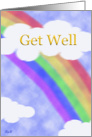 Rainbow Clouds Get Well card
