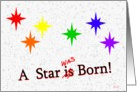 Gay Birthday: A Star Was Born card