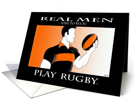 Real Men: Rugby Birthday card (629434)