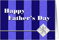 Father’s Day-Blue/Silver/Lion card