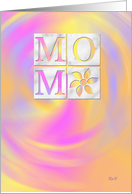 Pink/Orange/Yellow/Lavendar Swirl: Mother’s Day card