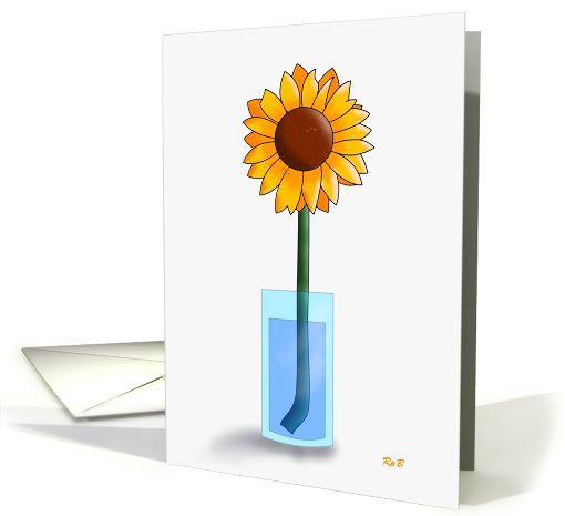 Sunflower in a Vase card (662589)