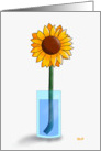 Sunflower in a Vase card