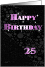 Sparkle Birthday: 25 card