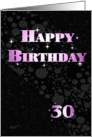 Sparkle Birthday: 30 card