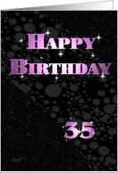 Sparkle Birthday: 35 card