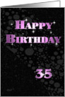 Sparkle Birthday: 35 card