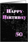 Sparkle Birthday: 50 card