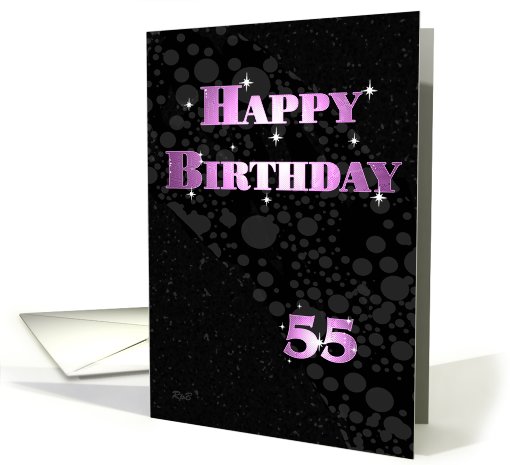 Sparkle Birthday: 55 card (666568)