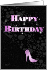 Sparkle Birthday: Pink Shoe card