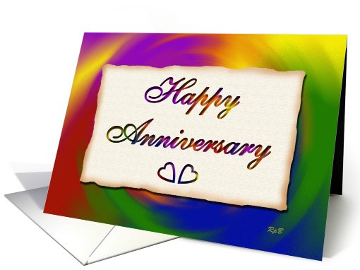 Happy Anniversary, Rainbow Swirl card (666808)