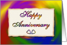 Happy Anniversary, Rainbow Swirl card
