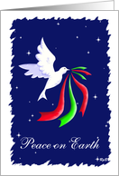 Peace on Earth: White Dove card