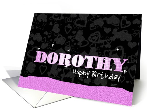 Birthday: Dorothy Pink Sparkle-esque card (678324)