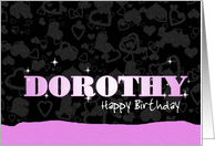 Birthday: Dorothy Pink Sparkle-esque card