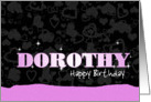 Birthday: Dorothy Pink Sparkle-esque card